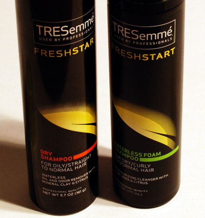 TRESemmé FreshStart Dry Shampoo and TRESemmé Waterless Foam Shampoo