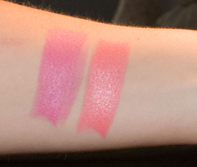 NYC Blushable Creme Sticks: Wild Berry (left), Pink Flash (right)