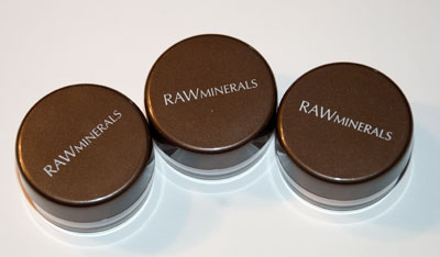 RAW Minerals Eye Shadow Trio Jars