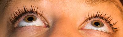 Both eyes with two coats of "The Falsies" mascara