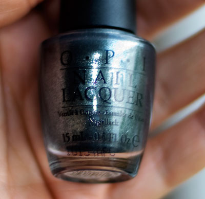 another metallic nail polish? Well, on the nails, the silver foil effect