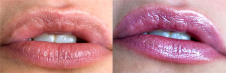 Bare lips versus product