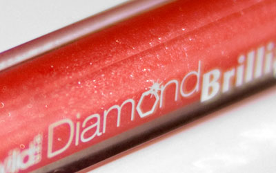 The "diamond" sparkle in the lip gloss