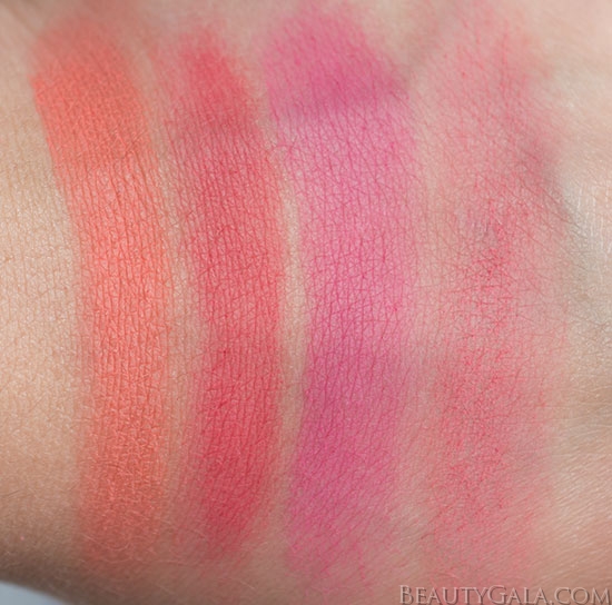(left to right) Coral Cove, Lady Rouge, Love Potion, Tea Rose 